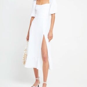 O.P.T Violetta white midi dress
